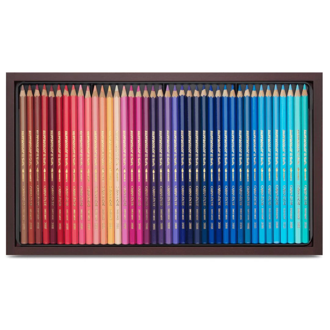 Caran D'ache Supracolour Soft Aquarelle Colour Pencil Wooden Box of 120 - Image 3
