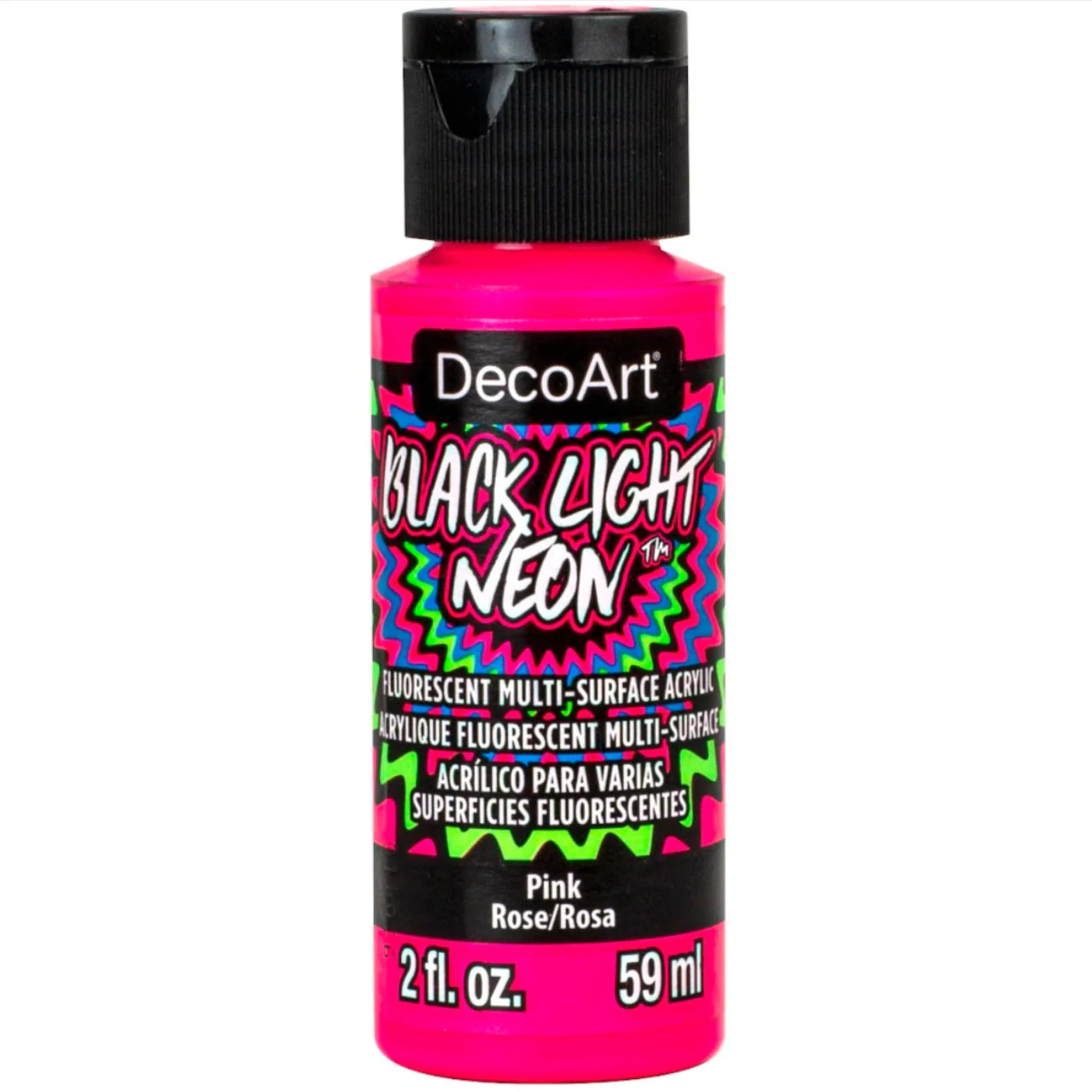 Decoart Black Light Neon Paints 2oz - Image 4
