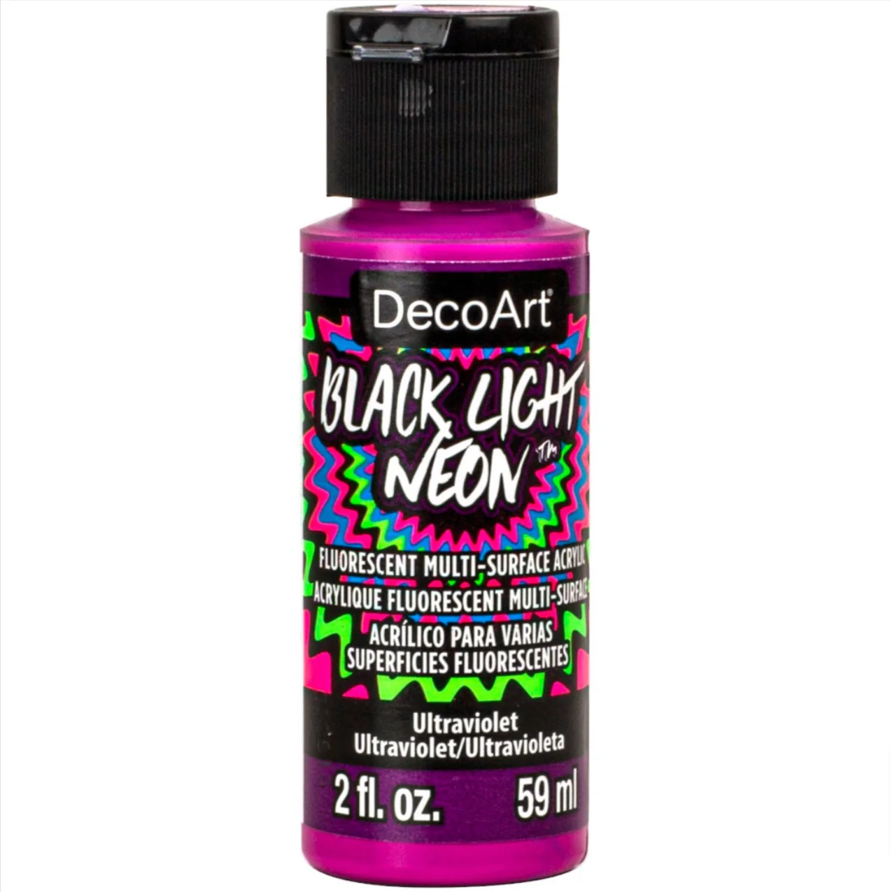 Decoart Black Light Neon Paints 2oz - Image 5