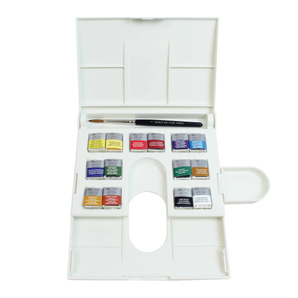 Winsor & Newton Professional Watercolour Half Pan Paints Compact Set Of 14 - Image 3